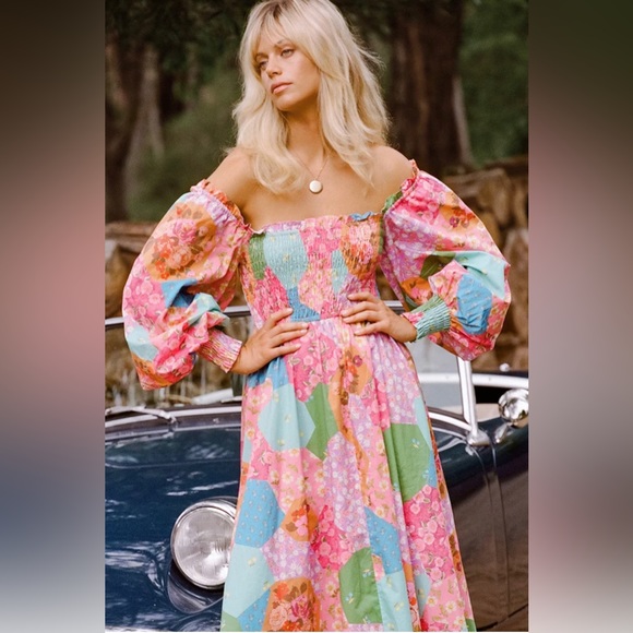 Spell Dresses & Skirts - MSRP $299 NWT Spell & The Gypsy Collective Freda Puff Sleeve Midi Dress 2XS XXS